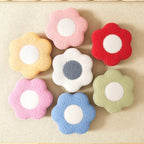 Lumendat Contemporary Creative Kids Lamb Fleece Flower-Shaped Stackable Low Stool Backless Armless Design For Living Room & Bedroom Lumendat