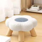 Lumendat Contemporary Creative Kids Lamb Fleece Flower-Shaped Stackable Low Stool Backless Armless Design For Living Room & Bedroom Lumendat