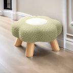 Lumendat Contemporary Creative Kids Lamb Fleece Flower-Shaped Stackable Low Stool Backless Armless Design For Living Room & Bedroom Lumendat