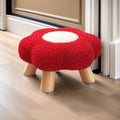 Lumendat Contemporary Creative Kids Lamb Fleece Flower-Shaped Stackable Low Stool Backless Armless Design For Living Room & Bedroom Lumendat