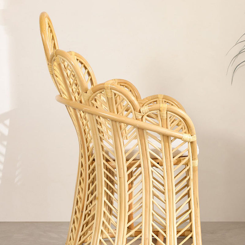 Handcrafted Indonesian Rattan Accent Chair - Boho Handwoven And Breathable Comfort For Living Room & Bedroom Lumendat