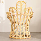 Handcrafted Indonesian Rattan Accent Chair - Boho Handwoven And Breathable Comfort For Living Room & Bedroom Lumendat