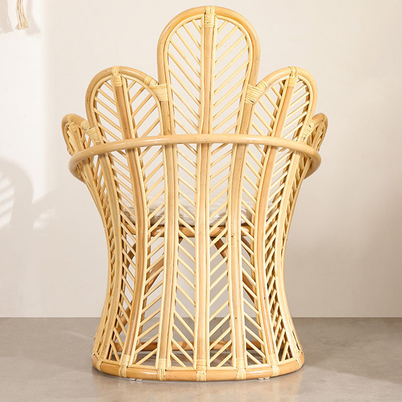 Handcrafted Indonesian Rattan Accent Chair - Boho Handwoven And Breathable Comfort For Living Room & Bedroom Lumendat