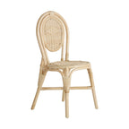 Premium Handcrafted Natural Rattan Dining Chair - Farmhouse Stylish, Breathable, And Long-lasting For Dining Room Lumendat