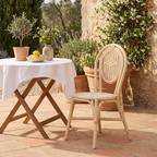 Premium Handcrafted Natural Rattan Dining Chair - Farmhouse Stylish, Breathable, And Long-lasting For Dining Room Lumendat
