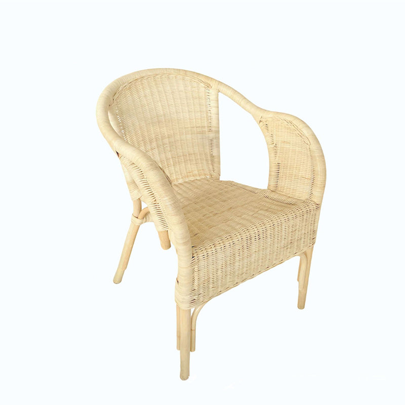 Premium Eco-friendly Rattan Dining Chair - Farmhouse Durable & Stylish Handwoven Craftsmanship For Dining Room Lumendat
