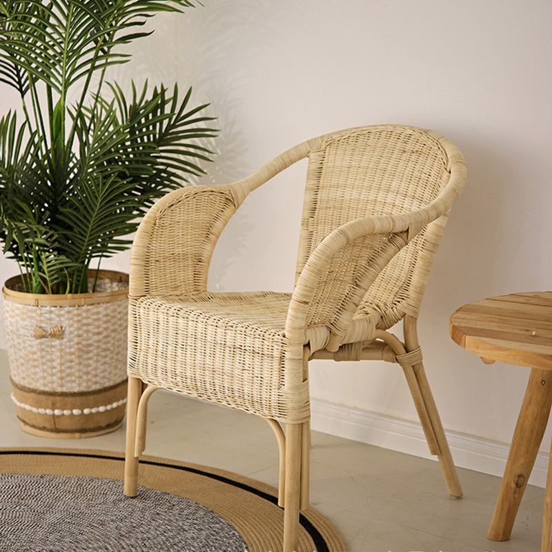 Premium Eco-friendly Rattan Dining Chair - Farmhouse Durable & Stylish Handwoven Craftsmanship For Dining Room Lumendat