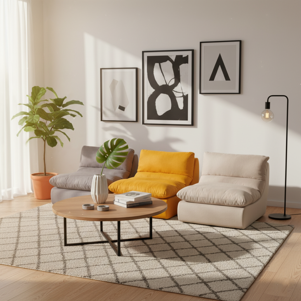 35D Sponge Compressible Sofa - Nordic Perfect Blend Of Comfort, Sustainability, And Convenience For Living Room & Bedroom Lumendat