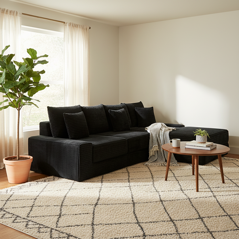 Multifunctional Space-Efficient Compression Sofa - Nordic Ergonomic Design With 35D High-Resilience Sponge Lumendat
