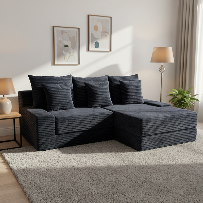 Multifunctional Space-Efficient Compression Sofa - Nordic Ergonomic Design With 35D High-Resilience Sponge Lumendat