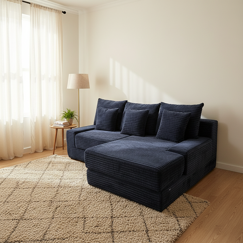 Multifunctional Space-Efficient Compression Sofa - Nordic Ergonomic Design With 35D High-Resilience Sponge Lumendat