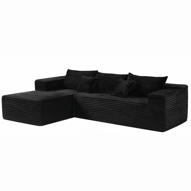 Compact 35D High-Resilience Foam Compression Sofa - Nordic Soft Corduroy Fabric Easy Storage For Living Room & Bedroom Lumendat