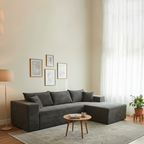 Compact 35D High-Resilience Foam Compression Sofa - Nordic Soft Corduroy Fabric Easy Storage For Living Room & Bedroom Lumendat