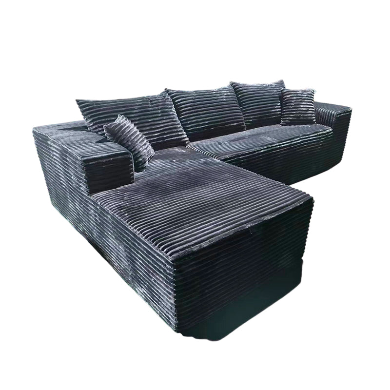 Compact 35D High-Resilience Foam Compression Sofa - Nordic Soft Corduroy Fabric Easy Storage For Living Room & Bedroom Lumendat