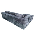 Compact 35D High-Resilience Foam Compression Sofa - Nordic Soft Corduroy Fabric Easy Storage For Living Room & Bedroom Lumendat