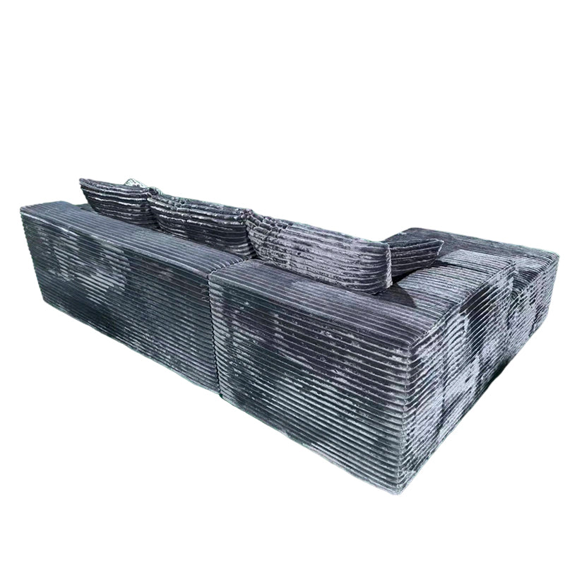 Compact 35D High-Resilience Foam Compression Sofa - Nordic Soft Corduroy Fabric Easy Storage For Living Room & Bedroom Lumendat
