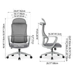 Stylish & Comfortable High Back Desk Chair - Minimalist Breathable Mesh & Premium Lumbar Support For Home Office Lumendat