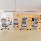 Stylish & Comfortable High Back Desk Chair - Minimalist Breathable Mesh & Premium Lumbar Support For Home Office Lumendat