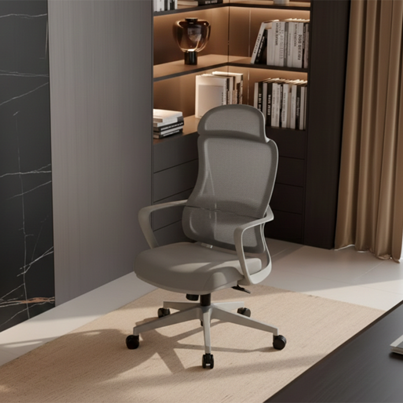 Stylish & Comfortable High Back Desk Chair - Minimalist Breathable Mesh & Premium Lumbar Support For Home Office Lumendat