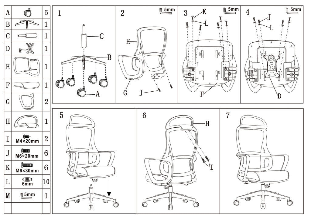 Stylish & Comfortable High Back Desk Chair - Minimalist Breathable Mesh & Premium Lumbar Support For Home Office Lumendat