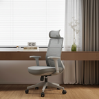 Premium Ergonomic Office Desk Chair - Minimalist High-Back Manager Chair With 2D Headrest & SGS Certified Gas Lift For Home Office Lumendat