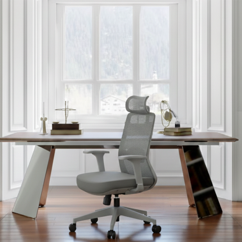 Premium Ergonomic Office Desk Chair - Minimalist High-Back Manager Chair With 2D Headrest & SGS Certified Gas Lift For Home Office Lumendat