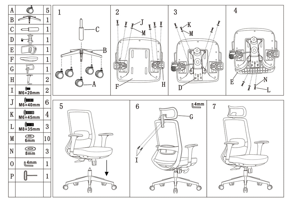 Premium Ergonomic Office Desk Chair - Minimalist High-Back Manager Chair With 2D Headrest & SGS Certified Gas Lift For Home Office Lumendat
