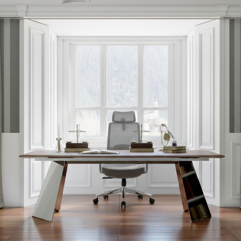 Ergonomic Adjustable Manager Desk Chair - Minimalist Durable High-Back Chair With 4D Adjustable Armrests & Silent Casters For Home Office Lumendat