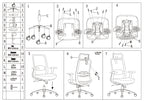 Ergonomic Adjustable Manager Desk Chair - Minimalist Durable High-Back Chair With 4D Adjustable Armrests & Silent Casters For Home Office Lumendat