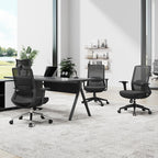 Premium Ergonomic High-Back Executive Desk Chair - Minimalist High-Back Chair With Adjustable Features & BIFMA Certified Casters For Home Office Lumendat