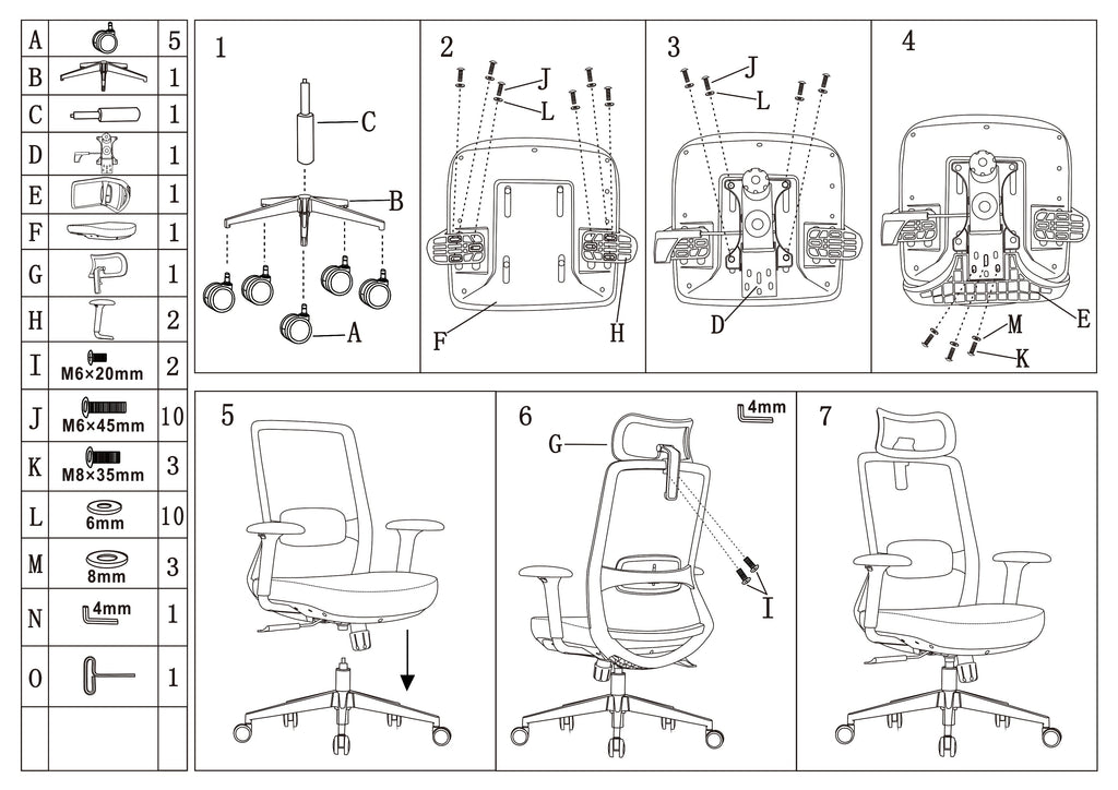 Premium Ergonomic High-Back Executive Desk Chair - Minimalist High-Back Chair With Adjustable Features & BIFMA Certified Casters For Home Office Lumendat