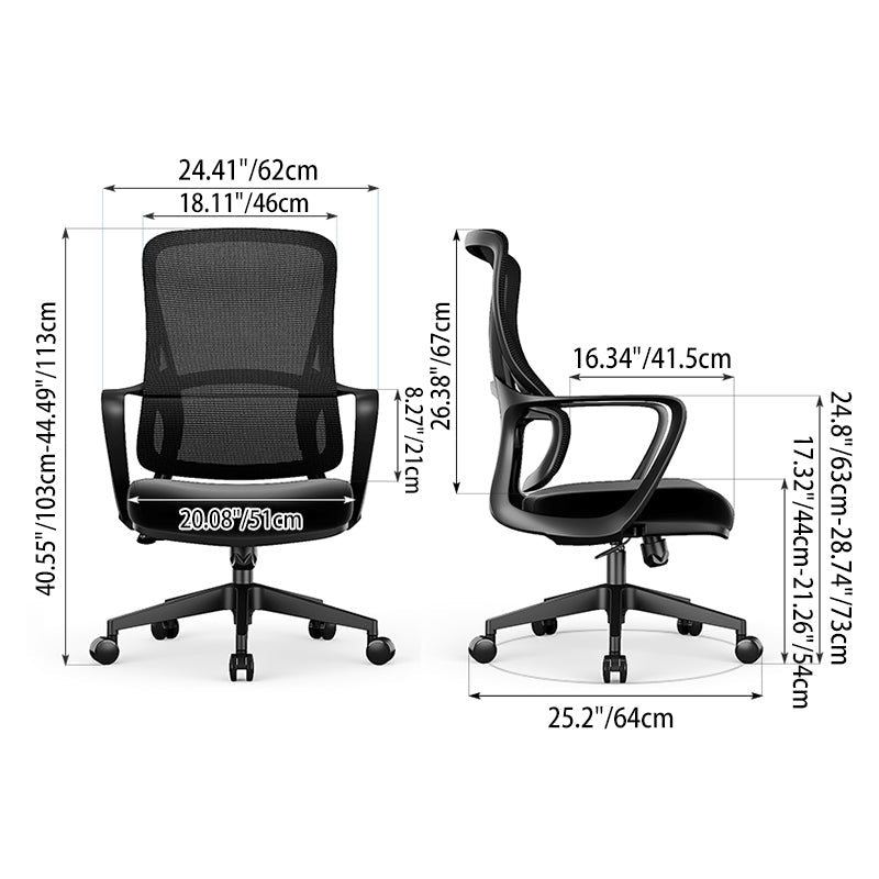 Experience Unmatched Comfort And Durability Desk Chair - Minimalist Mesh Backrest & Comfortable, Durable For Long Hours For Home Office Lumendat