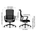 Experience Unmatched Comfort And Durability Desk Chair - Minimalist Mesh Backrest & Comfortable, Durable For Long Hours For Home Office Lumendat