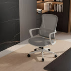 Memory Sponge Seat & Breathable Mesh Back Desk Chair - Minimalist PU Silent Casters & Butterfly Base For Home Office Lumendat