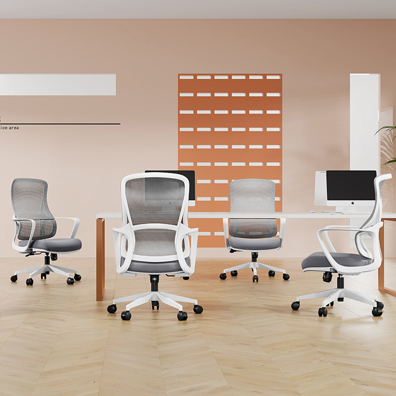 Memory Sponge Seat & Breathable Mesh Back Desk Chair - Minimalist PU Silent Casters & Butterfly Base For Home Office Lumendat