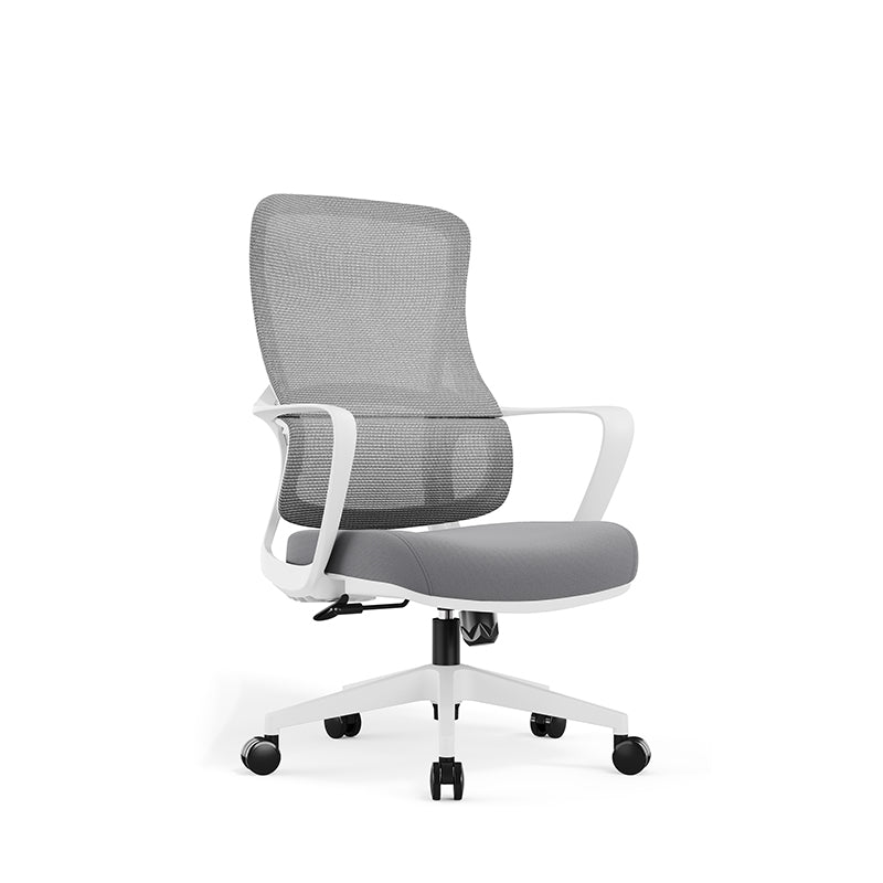 Memory Sponge Seat & Breathable Mesh Back Desk Chair - Minimalist PU Silent Casters & Butterfly Base For Home Office Lumendat