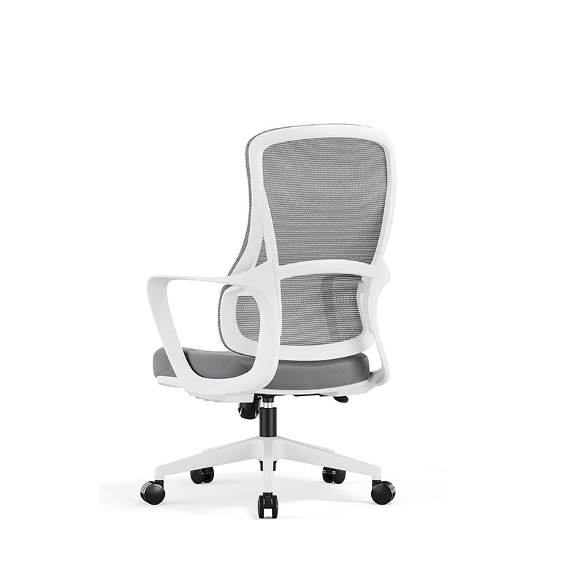 Memory Sponge Seat & Breathable Mesh Back Desk Chair - Minimalist PU Silent Casters & Butterfly Base For Home Office Lumendat