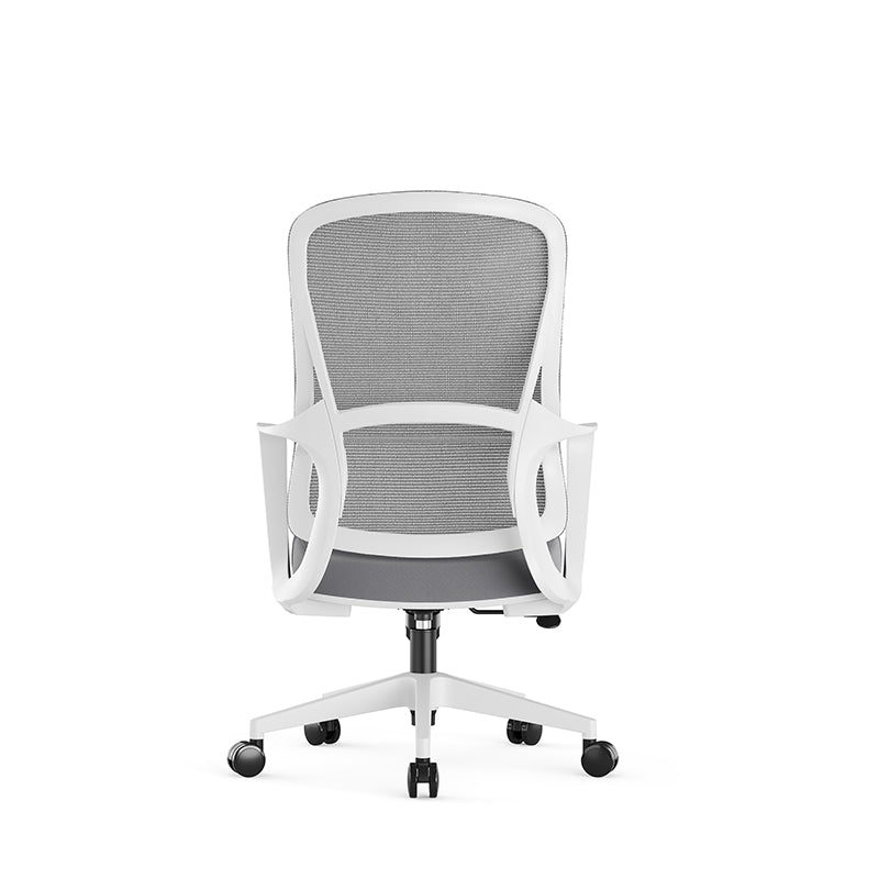 Memory Sponge Seat & Breathable Mesh Back Desk Chair - Minimalist PU Silent Casters & Butterfly Base For Home Office Lumendat