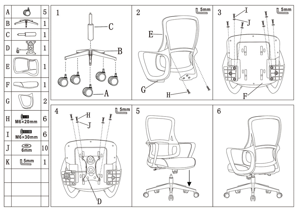 High-Quality Ergonomic Breathable Mesh Desk Chair - Minimalist Comfortable & Durable Office Chair With Lumbar Support & Silent Casters For Home Office Lumendat