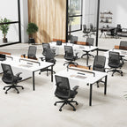 Adjustable Lumbar Support Ergonomic Mid-Back Desk Chair - Minimalist Memory Sponge Seat & BIFMA-Approved Casters For Home Office Lumendat