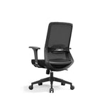 Adjustable Lumbar Support Ergonomic Mid-Back Desk Chair - Minimalist Memory Sponge Seat & BIFMA-Approved Casters For Home Office Lumendat