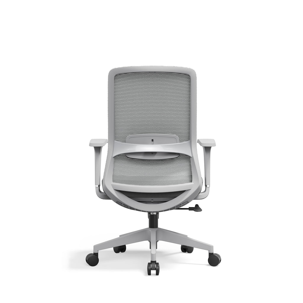Ergonomic Mid-Back Desk Chair - Minimalist Office Chair With Adjustable Lumbar Support & Memory Sponge Seat For Home Office Lumendat