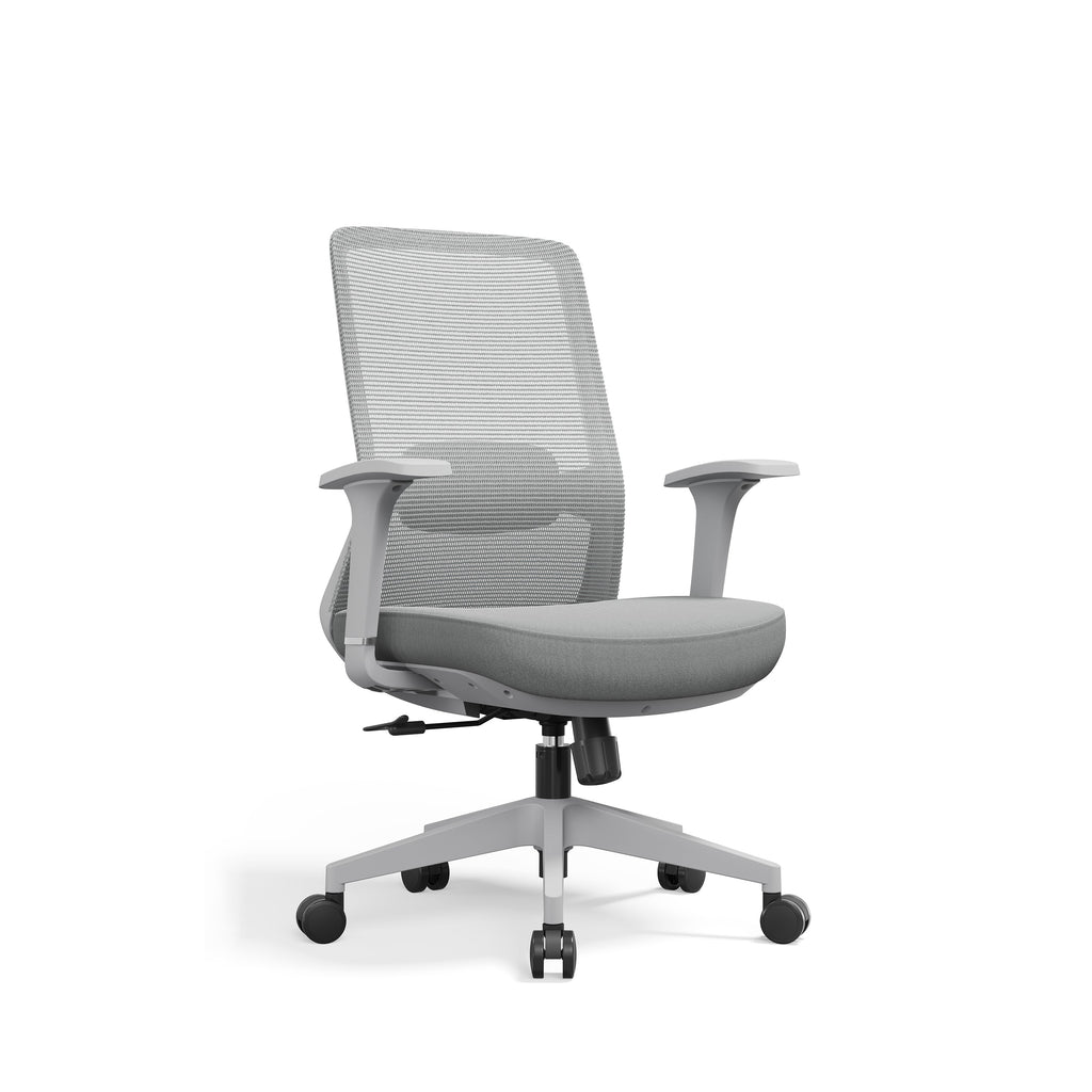 Ergonomic Mid-Back Desk Chair - Minimalist Office Chair With Adjustable Lumbar Support & Memory Sponge Seat For Home Office Lumendat