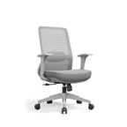 Ergonomic Mid-Back Desk Chair - Minimalist Office Chair With Adjustable Lumbar Support & Memory Sponge Seat For Home Office Lumendat