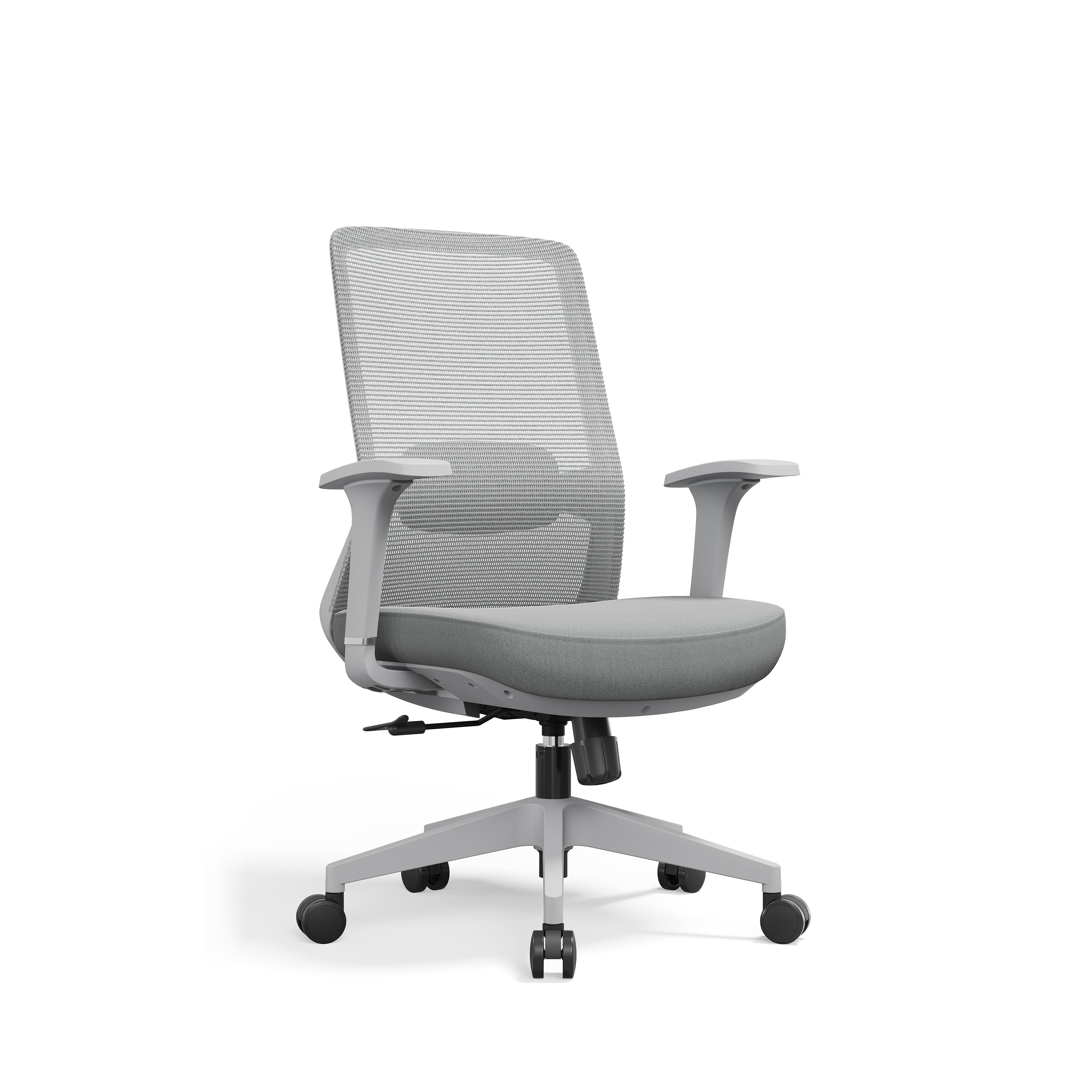 Ergonomic Mid-Back Desk Chair - Minimalist Office Chair With Adjustable Lumbar Support & Memory Sponge Seat For Home Office Lumendat