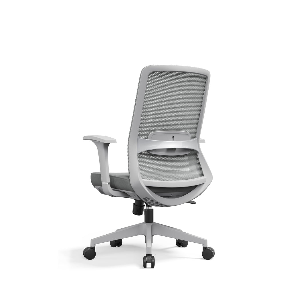 Ergonomic Mid-Back Desk Chair - Minimalist Office Chair With Adjustable Lumbar Support & Memory Sponge Seat For Home Office Lumendat
