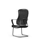 Stylish Black Mesh Executive Desk Chair - Minimalist High-End Visitor Chair With Memory Foam Seat & Steel Frame For Home Office Lumendat