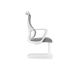 Modern Fixed Armrests Mesh Fabric Desk Chair - Minimalist Lumbar Support & Durable A3 Steel Frame For Home Office Lumendat
