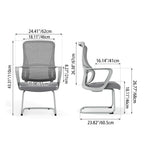 Premium Gray Executive Back Support & Stylish Design Desk Chair - Minimalist Chair With Ergonomic Breathable Mesh For Home Office Lumendat