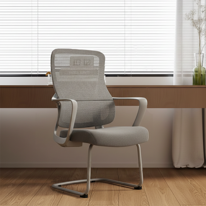 Premium Gray Executive Back Support & Stylish Design Desk Chair - Minimalist Chair With Ergonomic Breathable Mesh For Home Office Lumendat